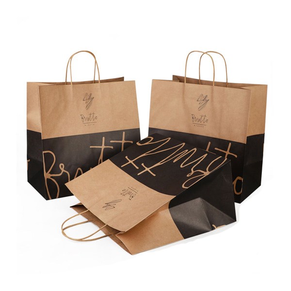 Custom Logo Sustainable Kraft Paper Bag