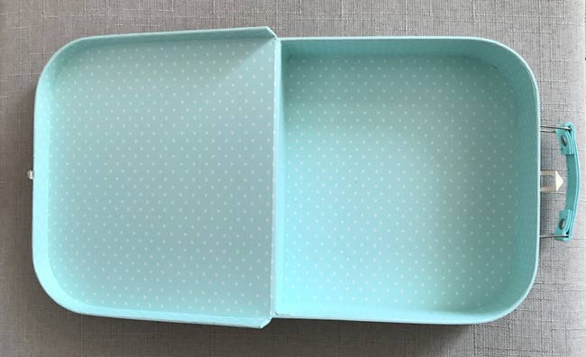 cardboard suitcase box with handle