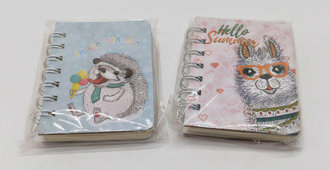A6 size spiral notebooks
