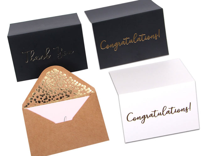 foil print congratulations cards