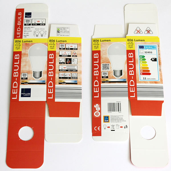 LED bulb packaging box