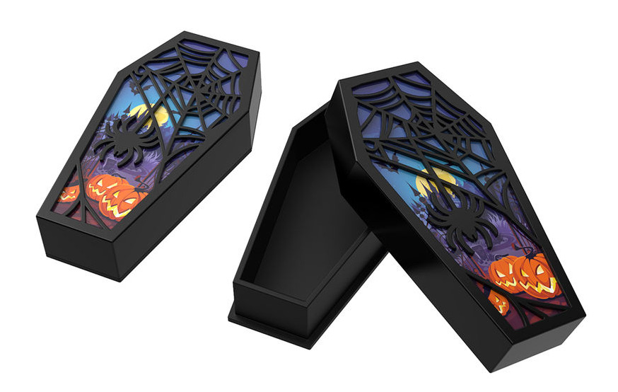 Custom Made Coffin Shaped Box Custom Made Coffin Shaped Box