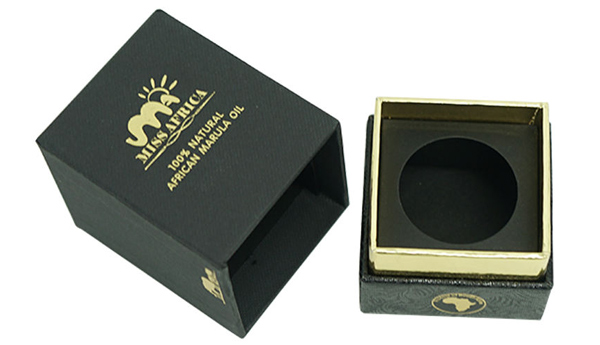 black rigid perfume box