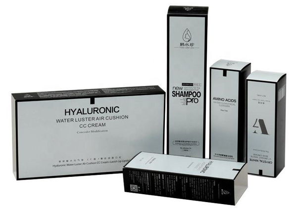 silver foil printed paper box