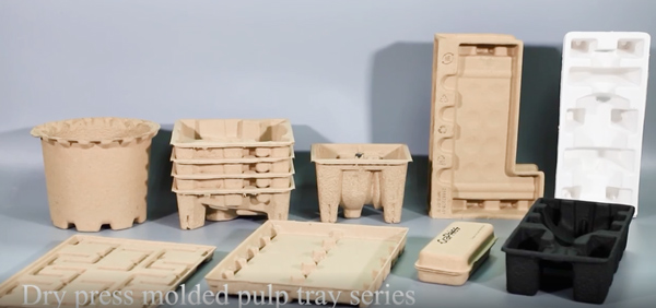 dry press molded pulp tray