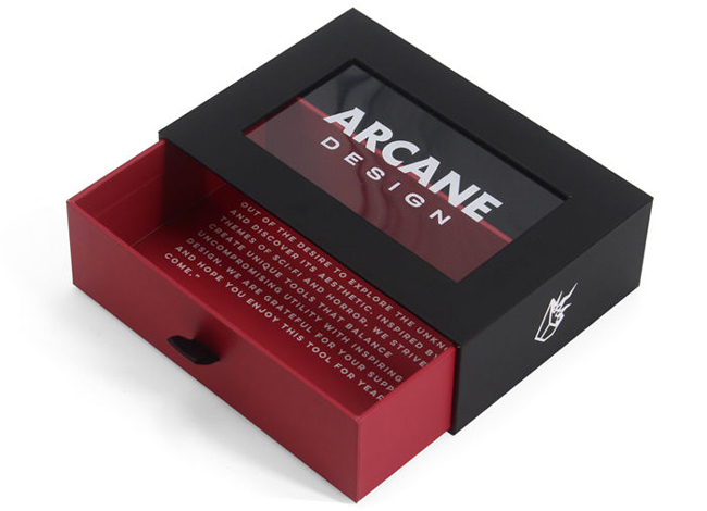 Rigid Cardboard Jewelry Drawer Box with Window