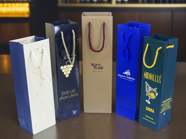 Customized Wine Bottle Paper Bags