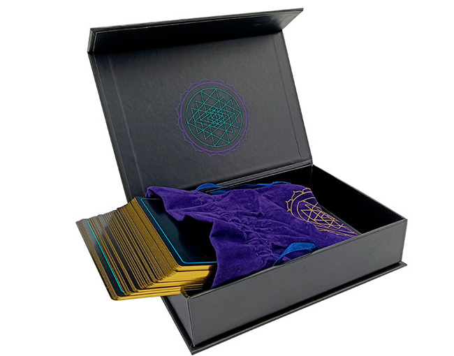 Gold Foil Edge Oracle Card Deck with Velvet Bag