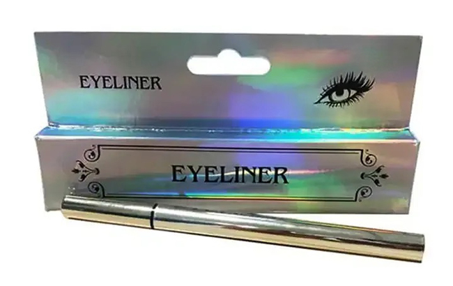 Custom Made Eyeliner Packaging Box with Hang Tab