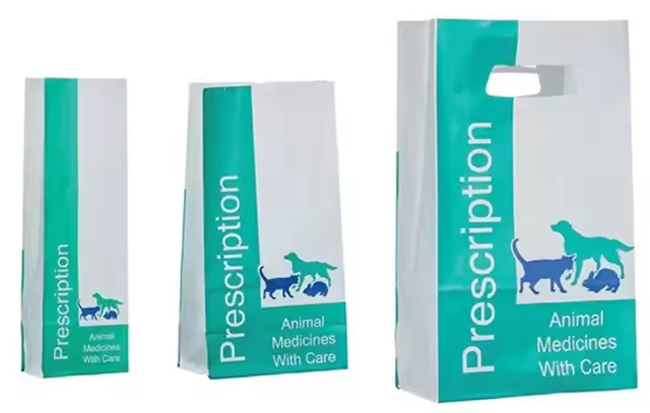 Custom Print Pharmacy Bags with Handle Custom Print Pharmacy Bags with Handle