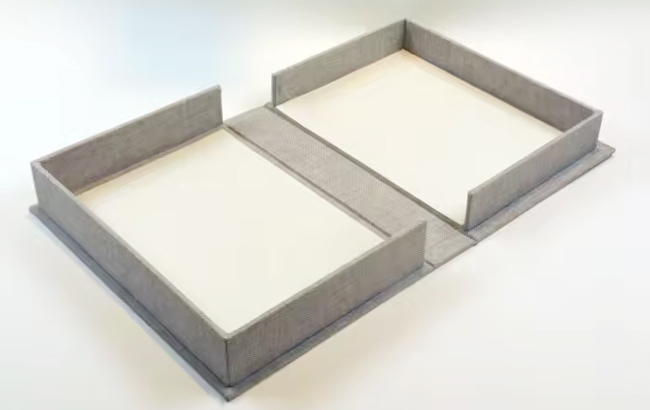 Fabric Covered Cardboard Clamshell Box