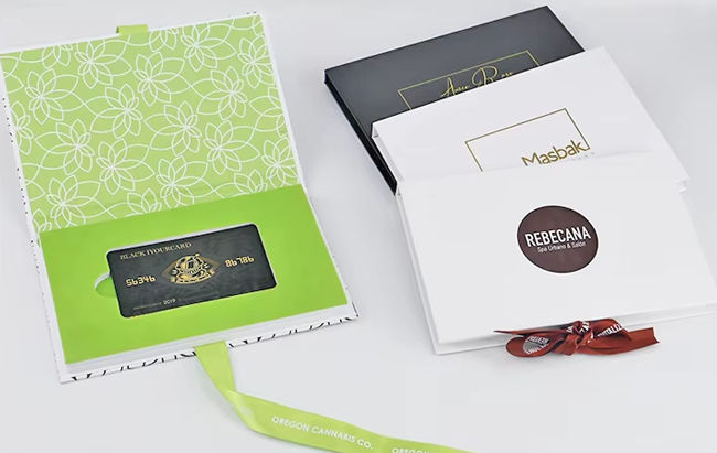 Membership Card Packaging Box with Ribbon Tie Membership Card Packaging Box with Ribbon Tie