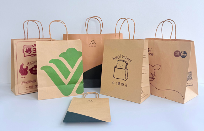 Natural Kraft Bakery Carrier Bag Factory
