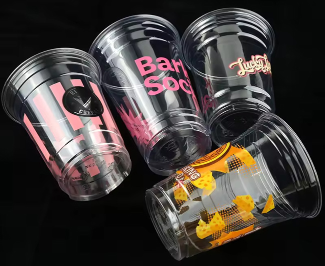 Custom Logo Printed PLA Plastic Cups